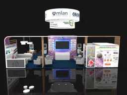 30x40 Inselstand booth design by Southeast Exhibit